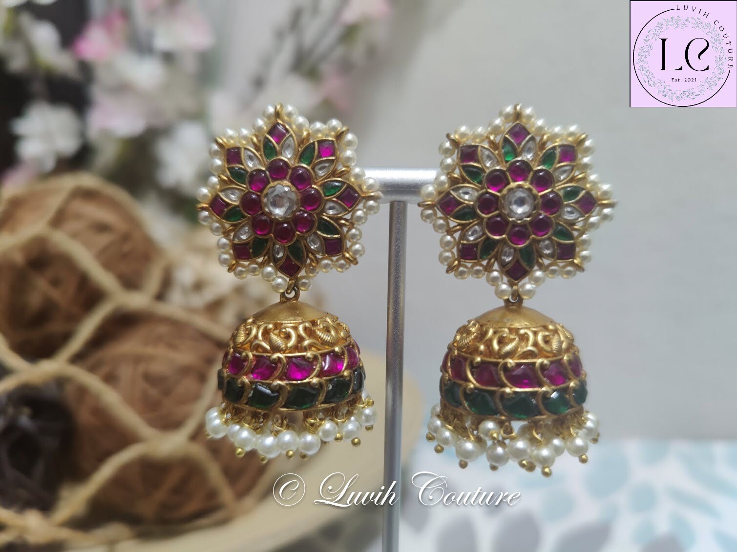 Jadau Earrings Etsy Singapore