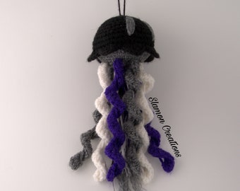 Crochet Jellyfish Plush - Asexual Pride Colors
