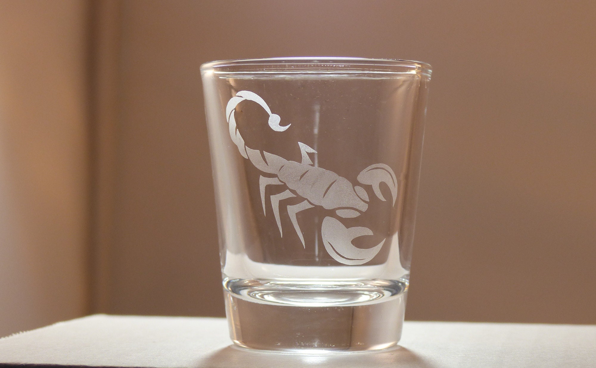 Scorpion Etched 1.5 Oz Shot Glass Etsy UK