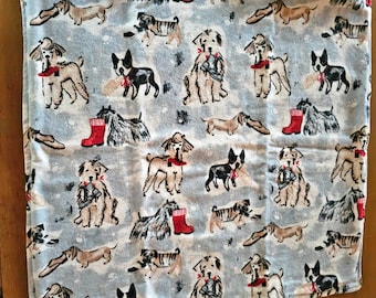 Toallas para perros Muddy Paws, Waggin' Wipes, Proceeds to Dog Rescue, ecológicas, lavables, franela de algodón de 2 capas, toallitas para perros sucios, tamaño 17 X 19