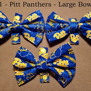 Dog Sailor Bow, Collar Accessory, Dog Bowtie, Dog Collar Bow, Pet Gift, Dog Lover, Pitt Panthers, Dog Swag, Proceeds to Dog Rescue