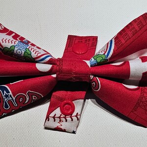 Dog Sailor Bow, Collar Accessory, Dog Bowtie, Dog Collar Bow, Pet Gift, Dog Lover, Philadelphia Phillies, Dog Swag, Proceeds to Dog Rescue