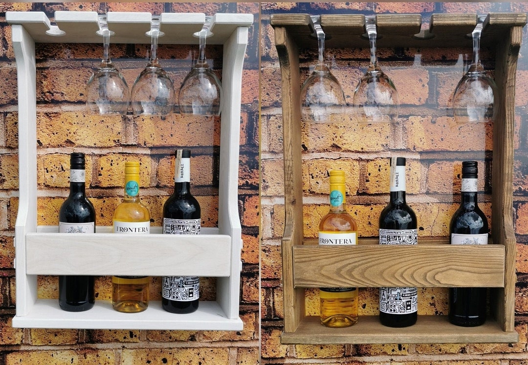 Wooden Handmade Shelf for Wine Etsy
