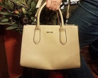 nine west purses white