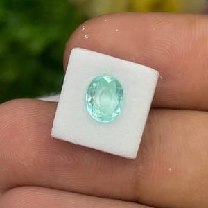 Natural Clean Grade Natural Paraiba Tourmaline From Mozambique .80 Carat 7x5.4 MM Neon Blue Colour Natural Paraiba Tourmaline