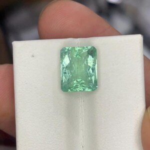Natural Paraiba Tourmaline Radaint Cut 3.74 Carat Geuine Paraiba Tourmaline From Mozambique Mines Untreated Paraiba
