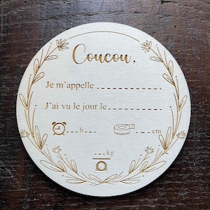 Carte de bienvenue bébé à remplir pour la naissance. Souvenir de naissance, Cadeau de Naissance. Carte naissance bébé personnalisée
