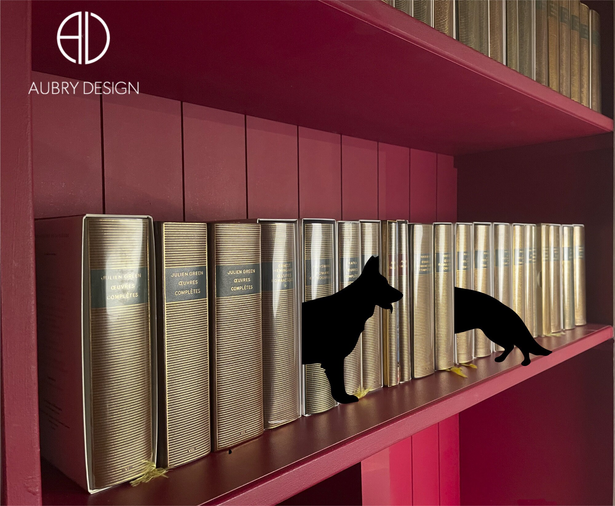 Berger Allemand Intercalaire à Glisser Entre Des Livres, Décoration ou Classement de Bibliothèque