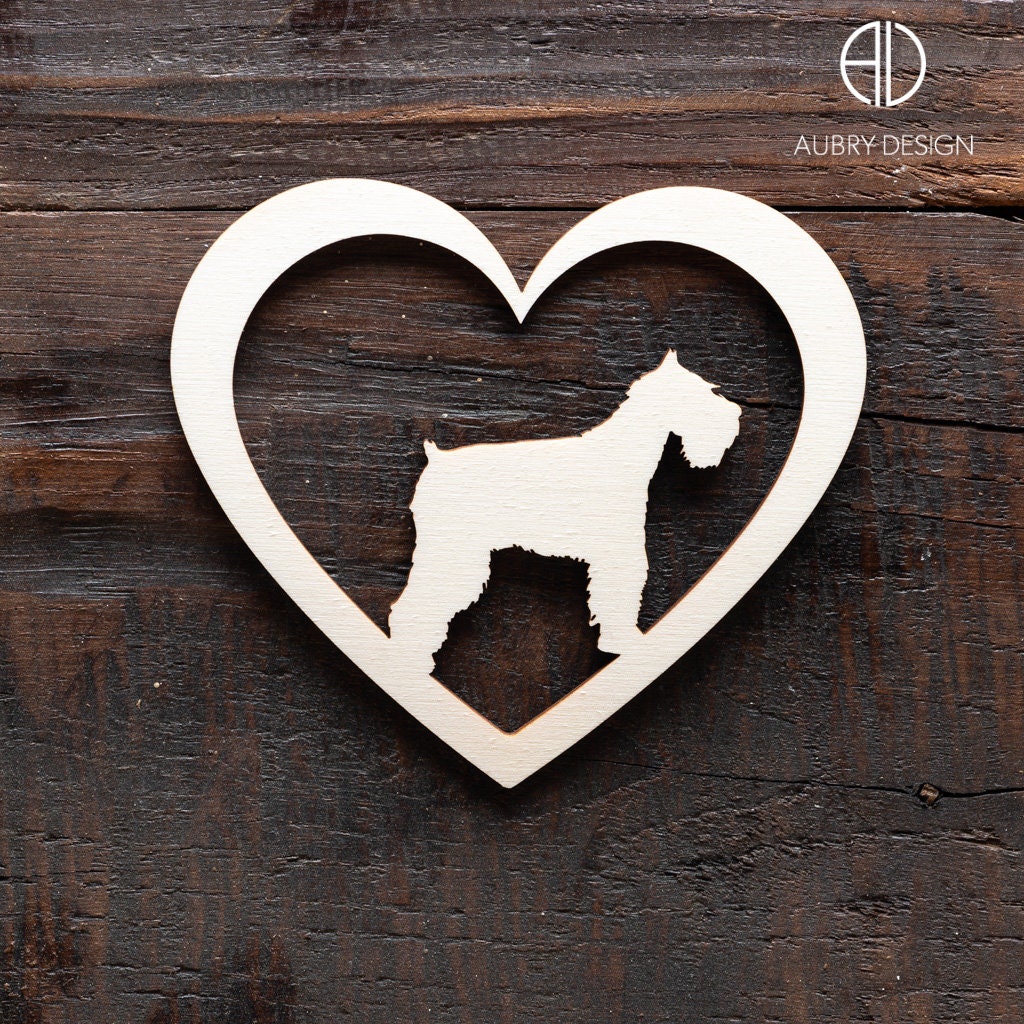 standard Schnauzer Décoration Murale Personnalisée avec La Silhouette de Votre Chien, Race Favorite.