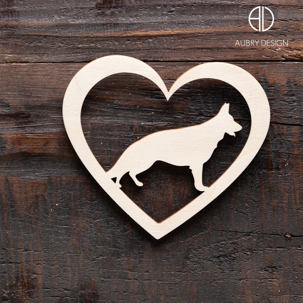 Berger Allemand Décoration Murale Personnalisée avec La Silhouette de Votre Chien, Race Favorite.