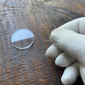 Disques en acrylique transparent (2mm) à partir de 20mm pour bijoux et créations.