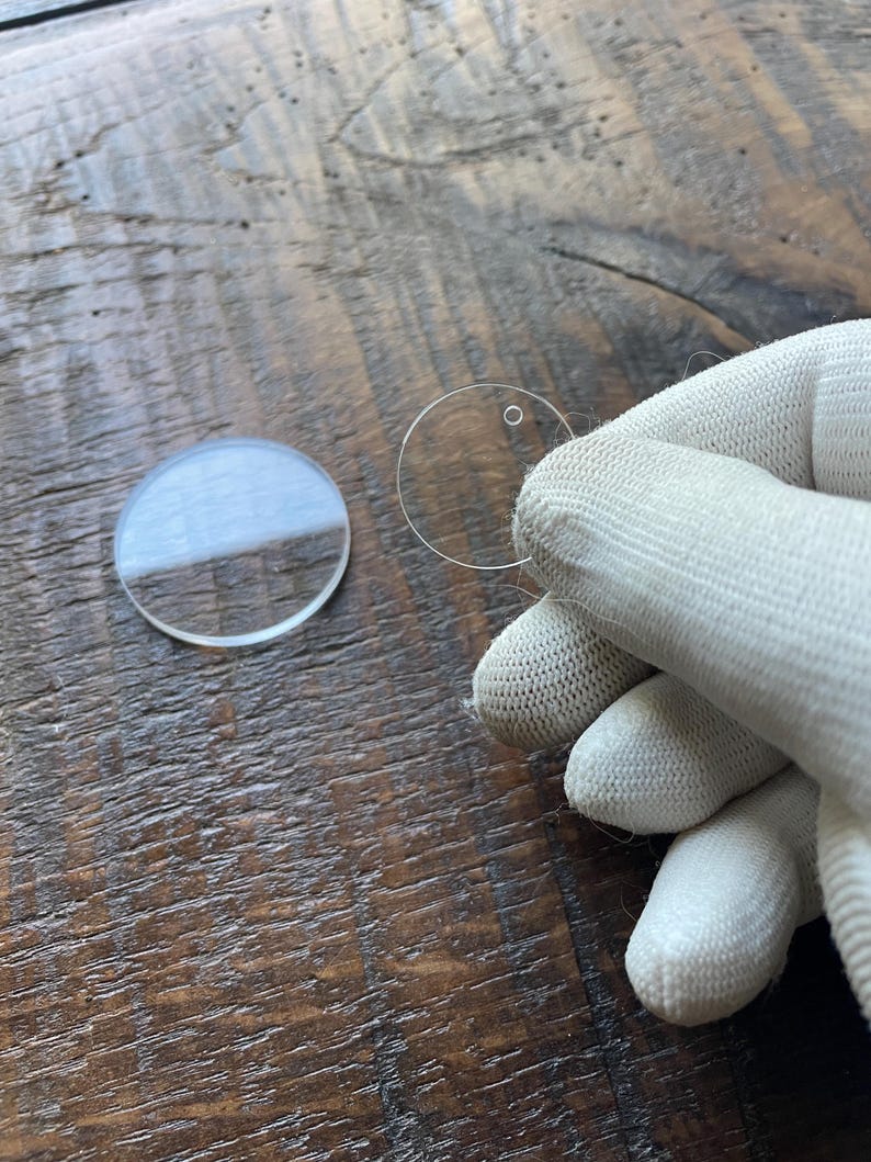 Disques en acrylique transparent (2mm) à partir de 20mm pour bijoux et créations.
