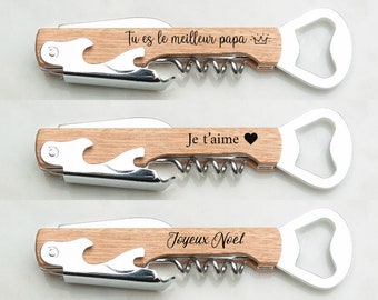 Lemonadier, personalized corkscrew. Open bottle and corkscrew. Christmas gift, EVG, EVJF, Wedding