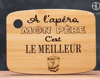 Planche "Apéro" en bambou personnalisable