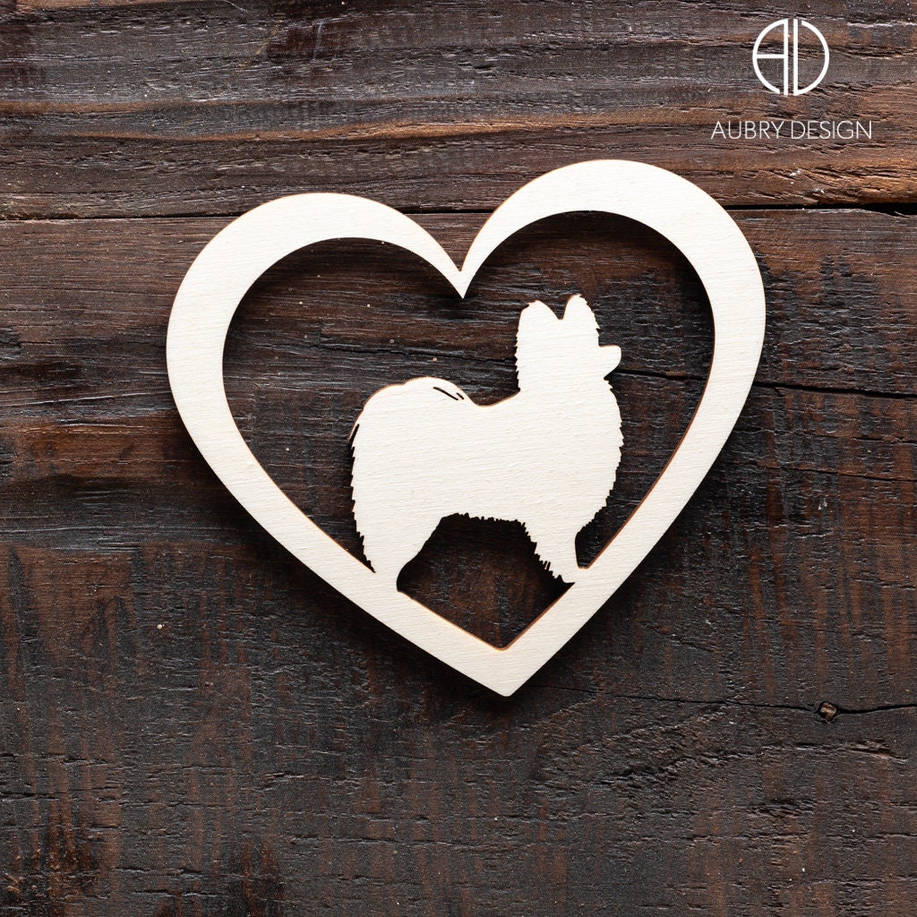 Le Papillon Décoration Murale Personnalisée avec La Silhouette de Votre Chien, Race Favorite.