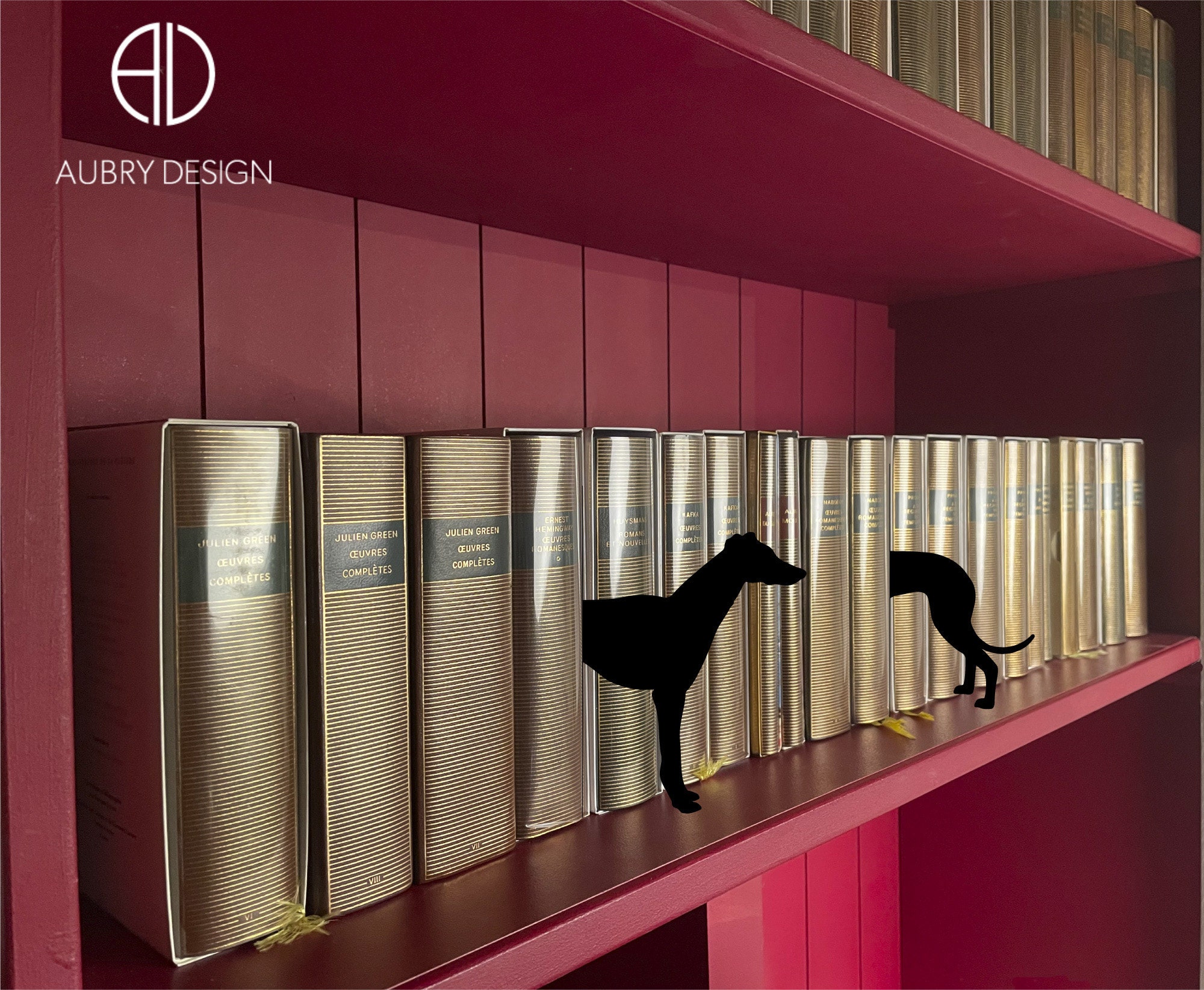 Whippet Intercalaire à Glisser Entre Des Livres, Décoration ou Classement de Bibliothèque