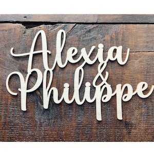 Personalized wooden name wall decoration – Couple, wedding or housewarming gift