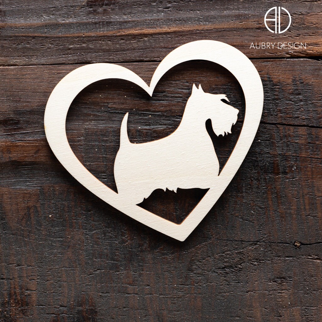 Scottish Terrier Décoration Murale Personnalisée avec La Silhouette de Votre Chien, Race Favorite.