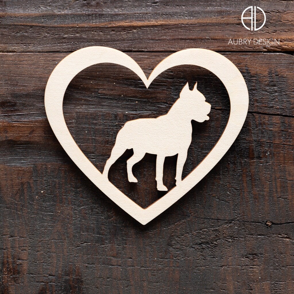 American Staffordshire Terrier Décoration Murale Personnalisée avec La Silhouette de Votre Chien, Ra