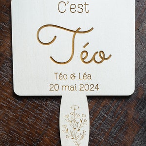 Pancartes en bois du jeu Elle et lui et questions pour une animation de mariage ou d'EVJF / EVJH image 3