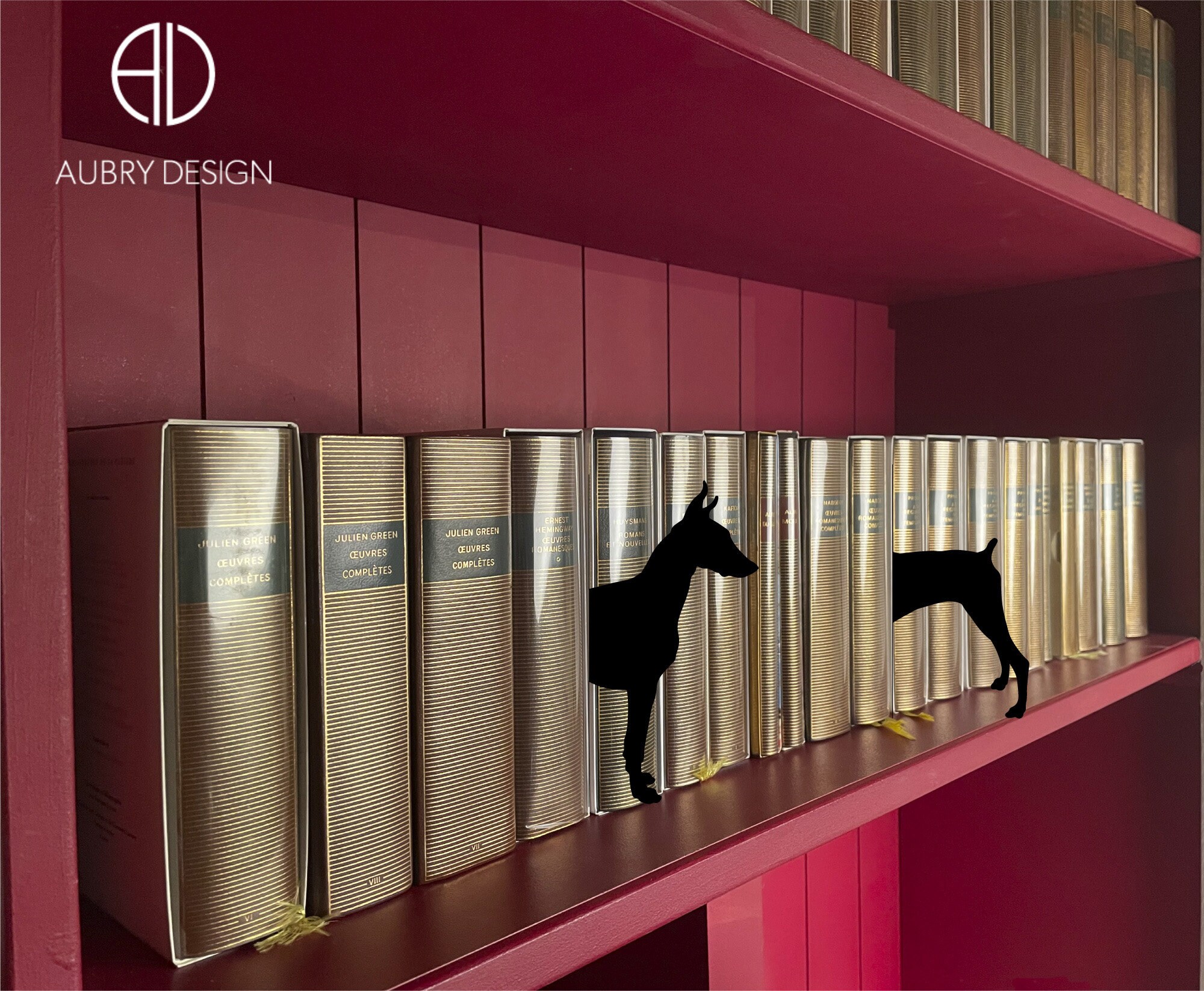 Doberman Pinscher Intercalaire à Glisser Entre Des Livres, Décoration ou Classement de Bibliothèque