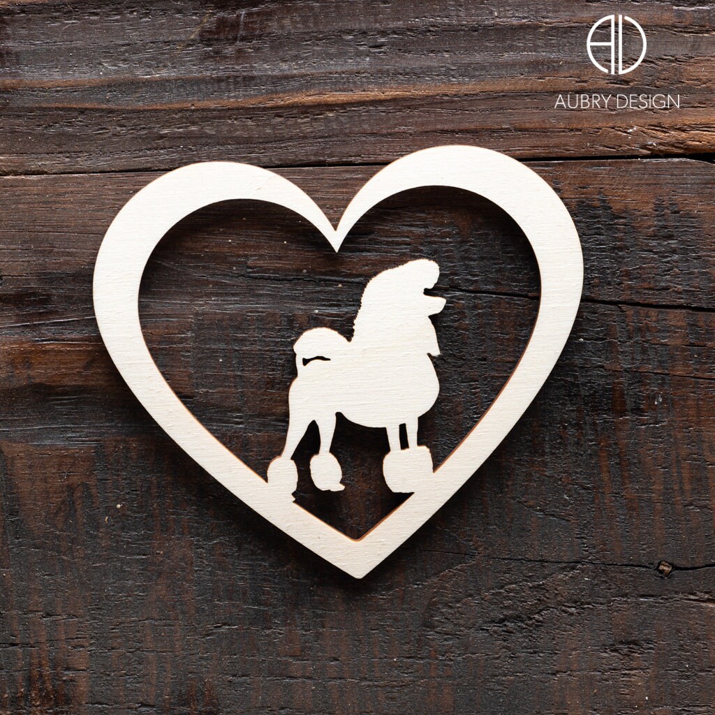 Caniche Décoration Murale Personnalisée avec La Silhouette de Votre Chien, Race Favorite.