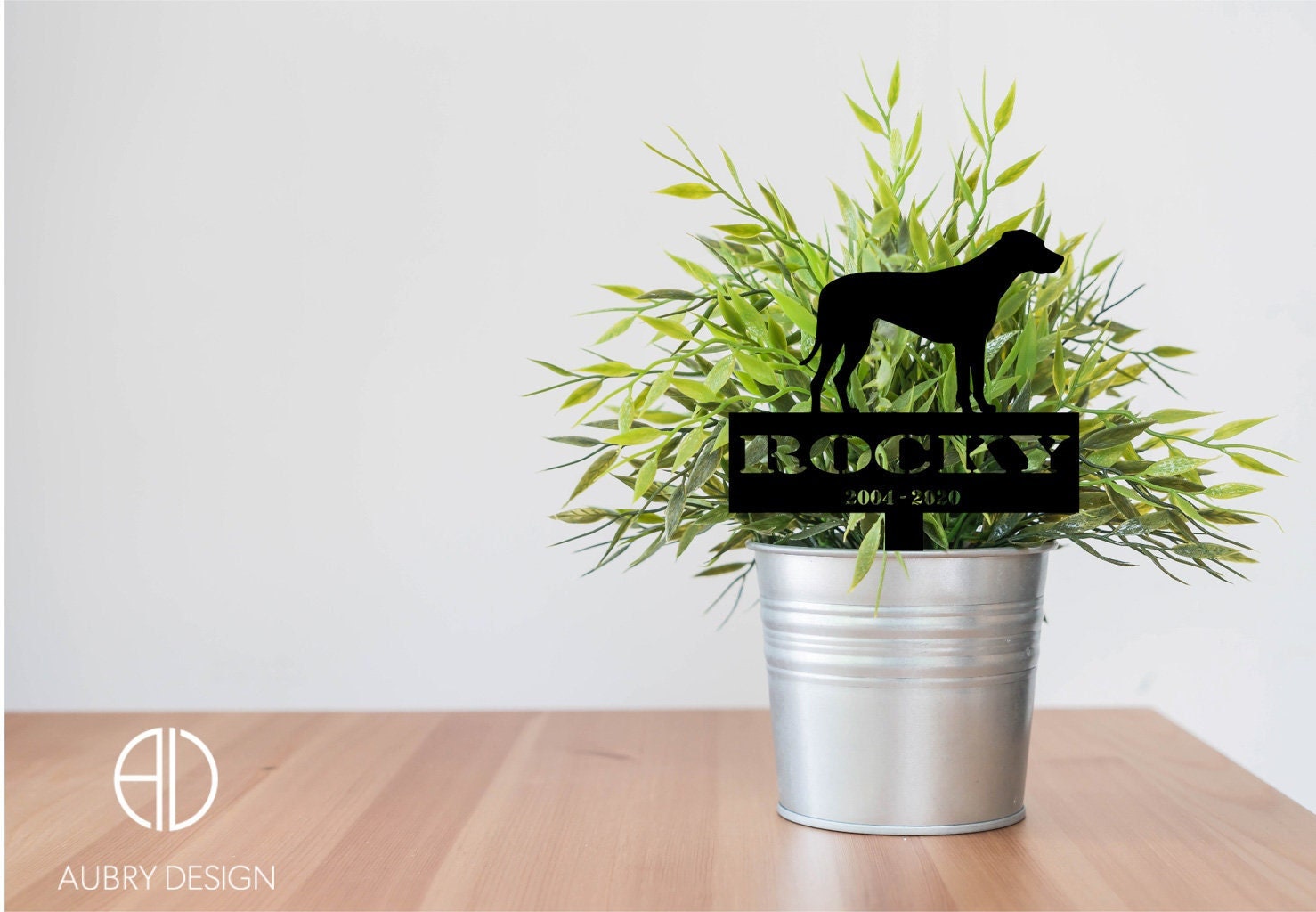 Rhodesian Ridgeback Stèle Funéraire de Chien. Plaque Commémorative en Acrylique Noir. Souvenir, Deui