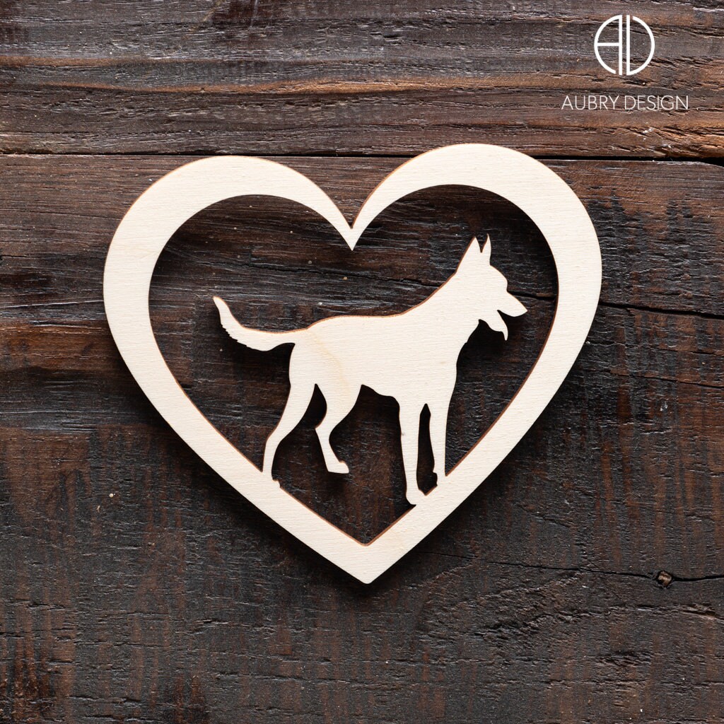 Berger Malinois Décoration Murale Personnalisée avec La Silhouette de Votre Chien, Race Favorite.