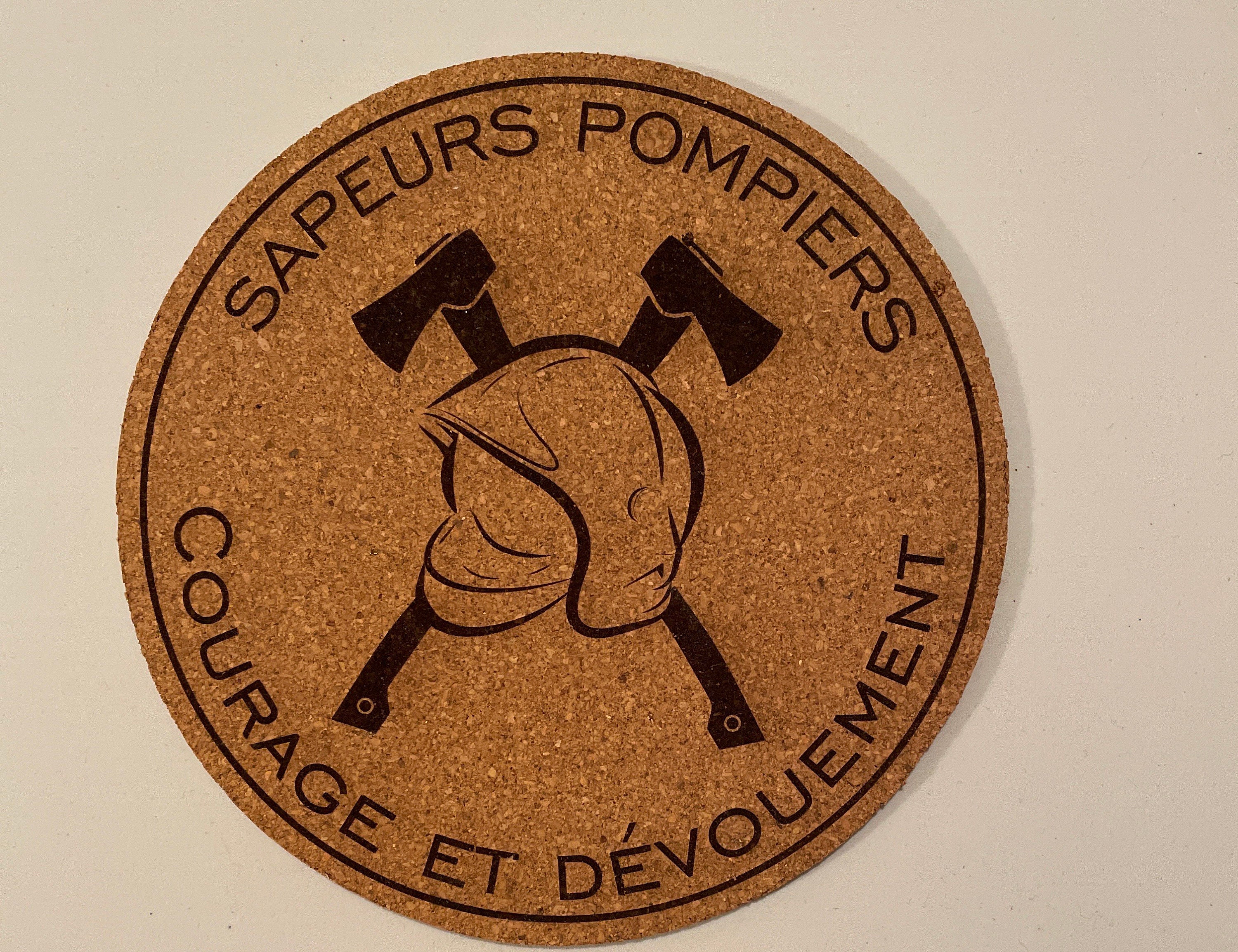 Dessous de Plat Courage et Dévouement Pompiers France