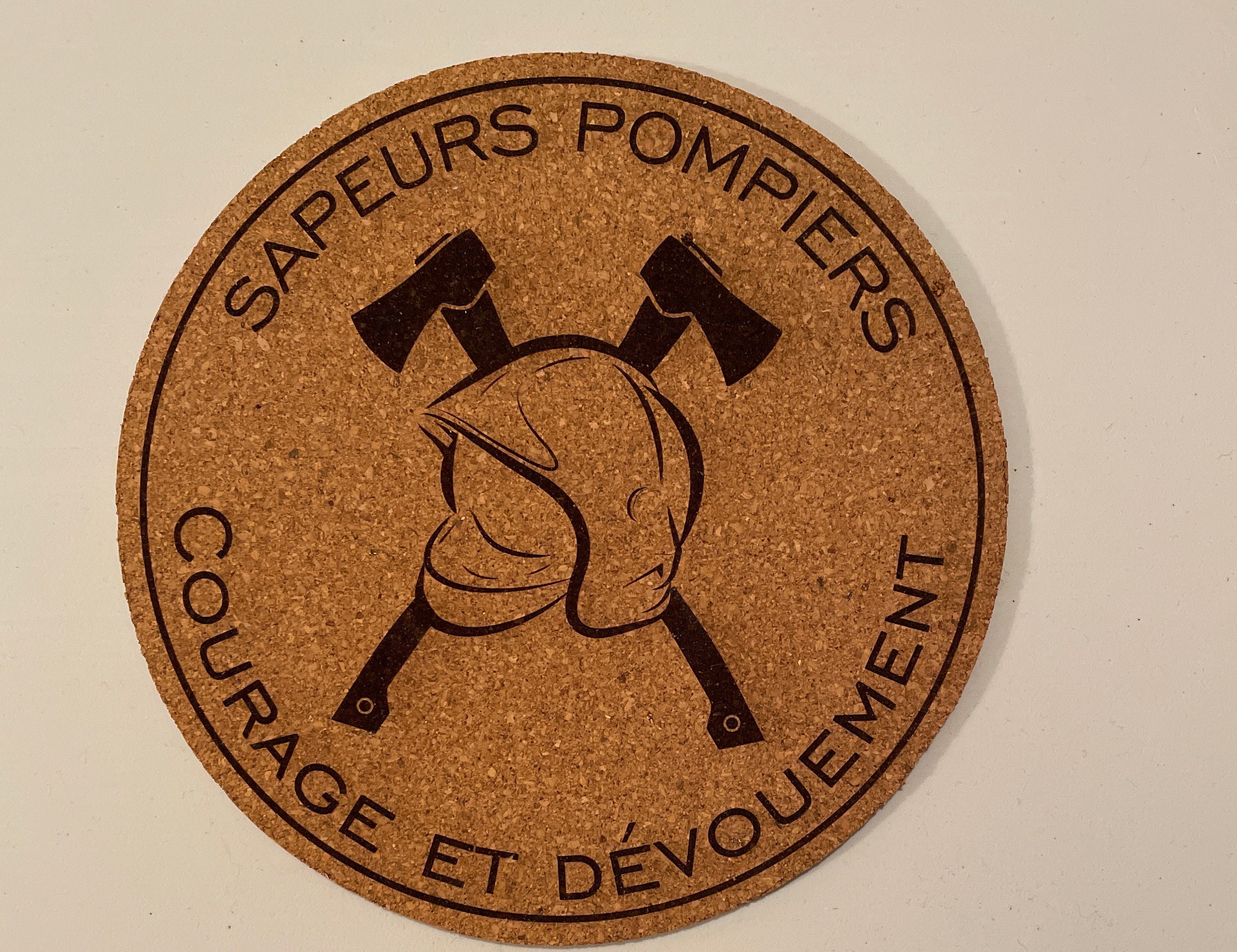 Dessous de Plat Courage et Dévouement Pompiers France