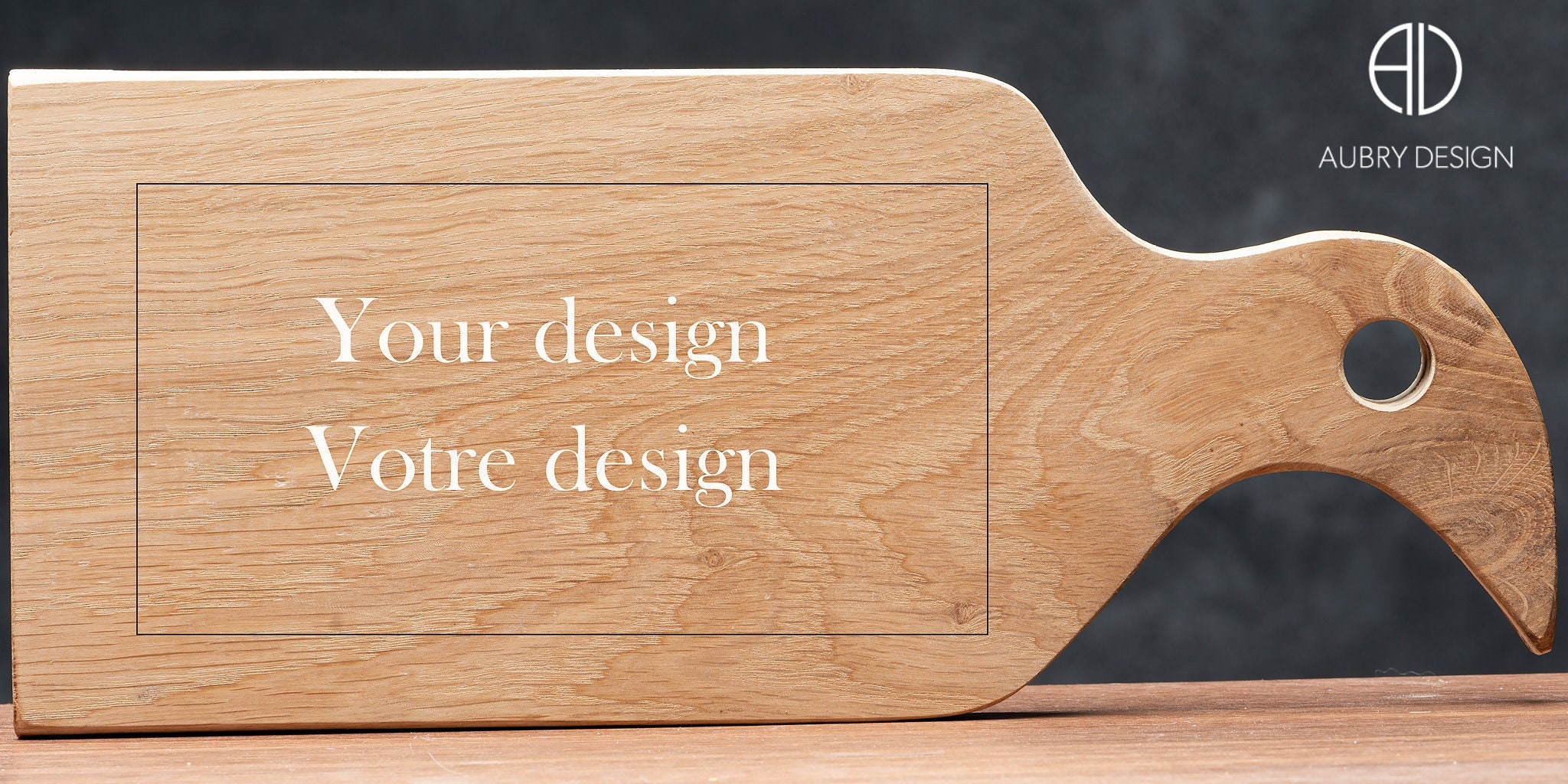 Planche à Personnaliser en Chêne Massif avec Le Texte de Votre Choix