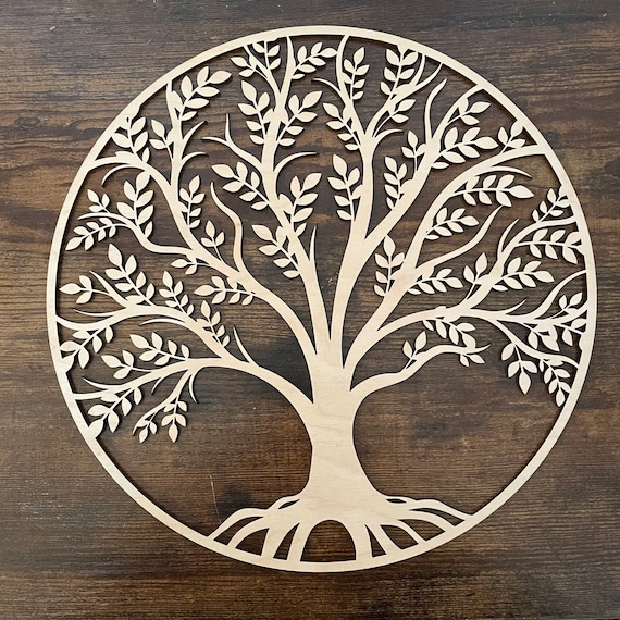Tree Of Life Wood Wall Hanging Laser Cut Wooden Wall Art Sacred
