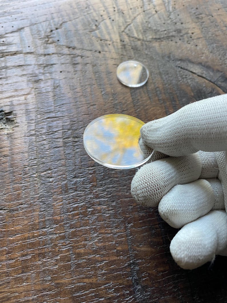 Disques en acrylique transparent (2mm) à partir de 20mm pour bijoux et créations.
