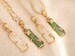Green Jade Bamboo Pendant Charm Necklace with Gold Chain, Genuine Dainty Green Jade Amulet Necklace, Jade Bamboo Necklace waterproof chain 