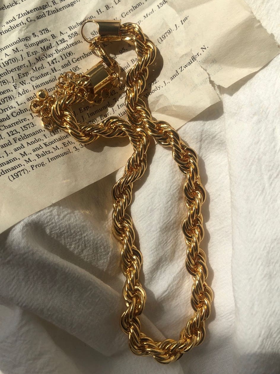 Chunky Twisted Rope Necklace 