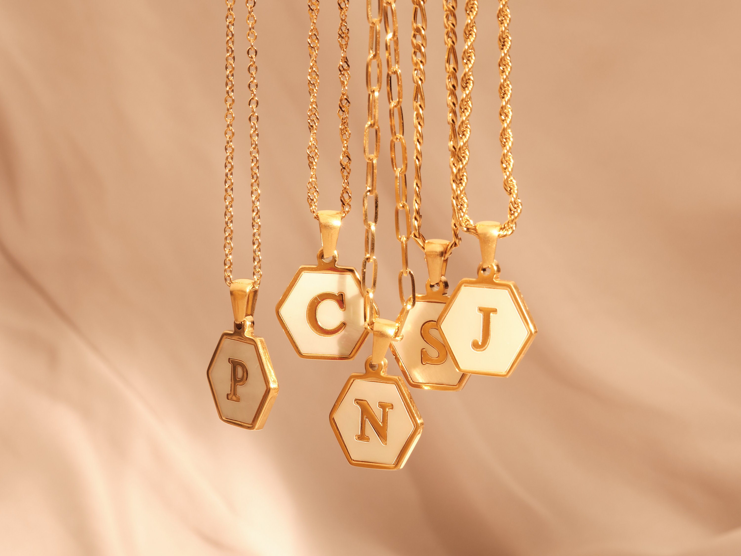 Letter Necklace Alphabet - Etsy 