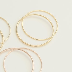 Gold PVD Bangle, 14K Gold Bangle, 18K Gold Bangle, Slip-on Bangle, Classic Bangle, Simple Bangle, Gold Bangle, Waterproof Bangle, Gift