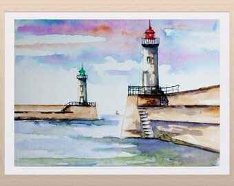 MOIN Poster I Plaice I North Sea I Watercolor I Shell