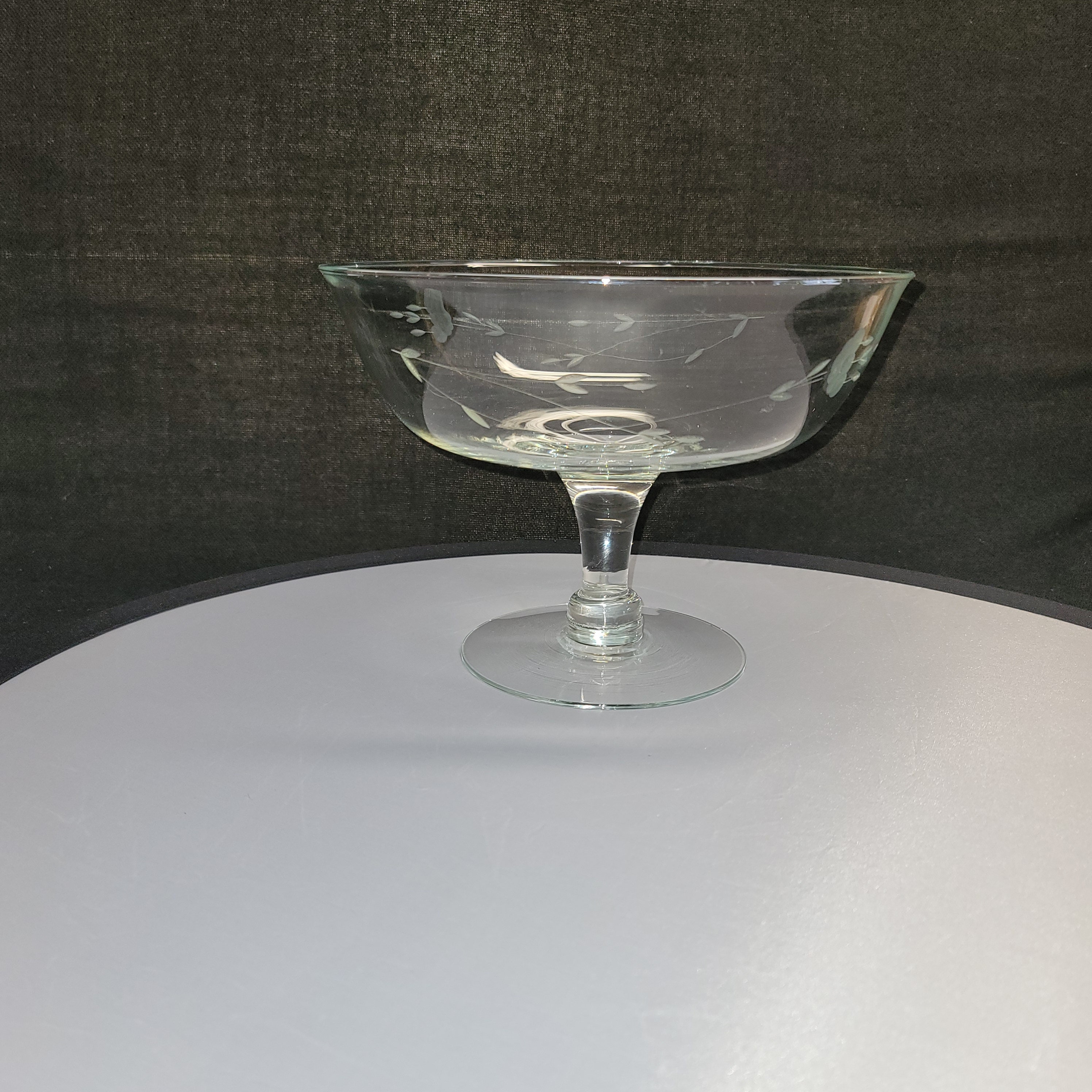 Vintage crystal stemmed large pedestal fruit bowl by Princess Etsy