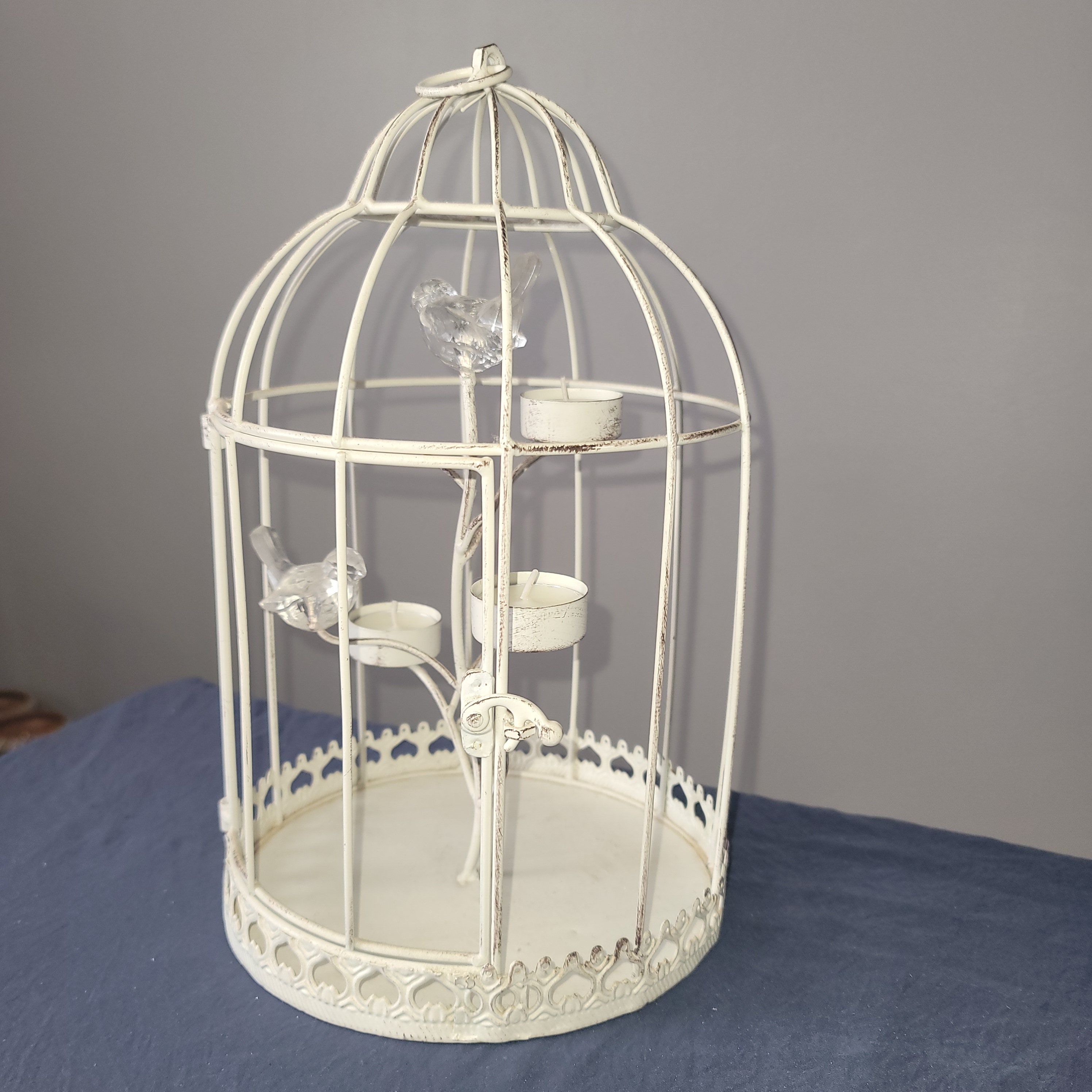 Beautiful and trendy birdhouse candle holder. French farmhouse Etsy