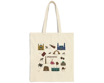 Afghanistan - Cotton Canvas Tote Bag