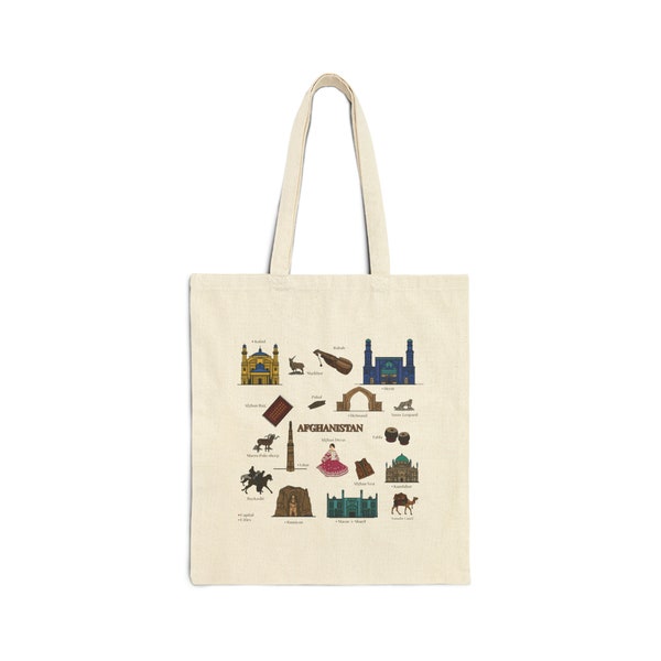 Afghanistan - Cotton Canvas Tote Bag