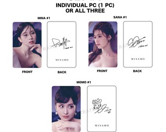MISAMO Photocards [masterpiece Edition] (TWICE Mina, Sana, Momo