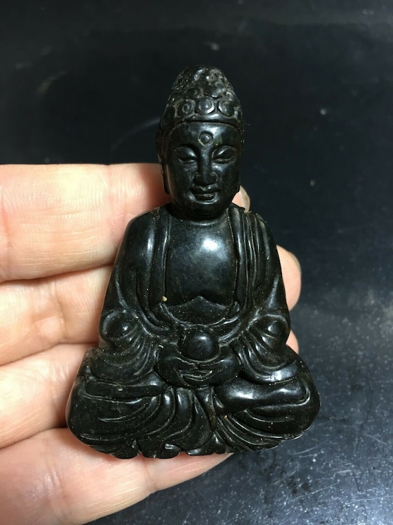 Exquisite Chinese Old Jade Carved *Buddha*Pendant 