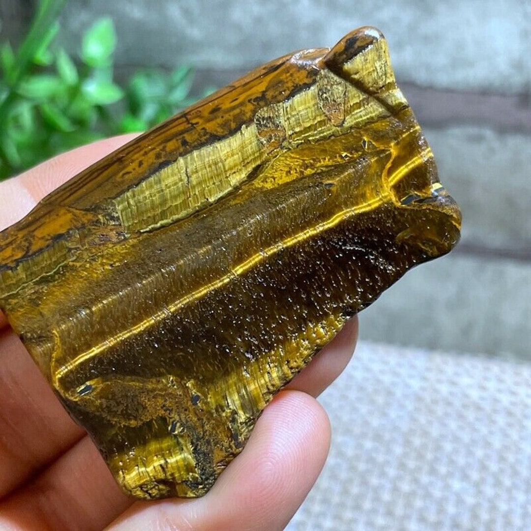 Rare Natural Yellow Tiger Eye Quartz Crystal Specimen 45 Grams Etsy