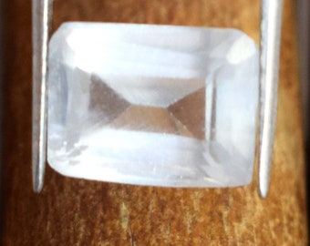 7 Ct Emerald Cut White Phenakite Gemstone Natural Certified B69836