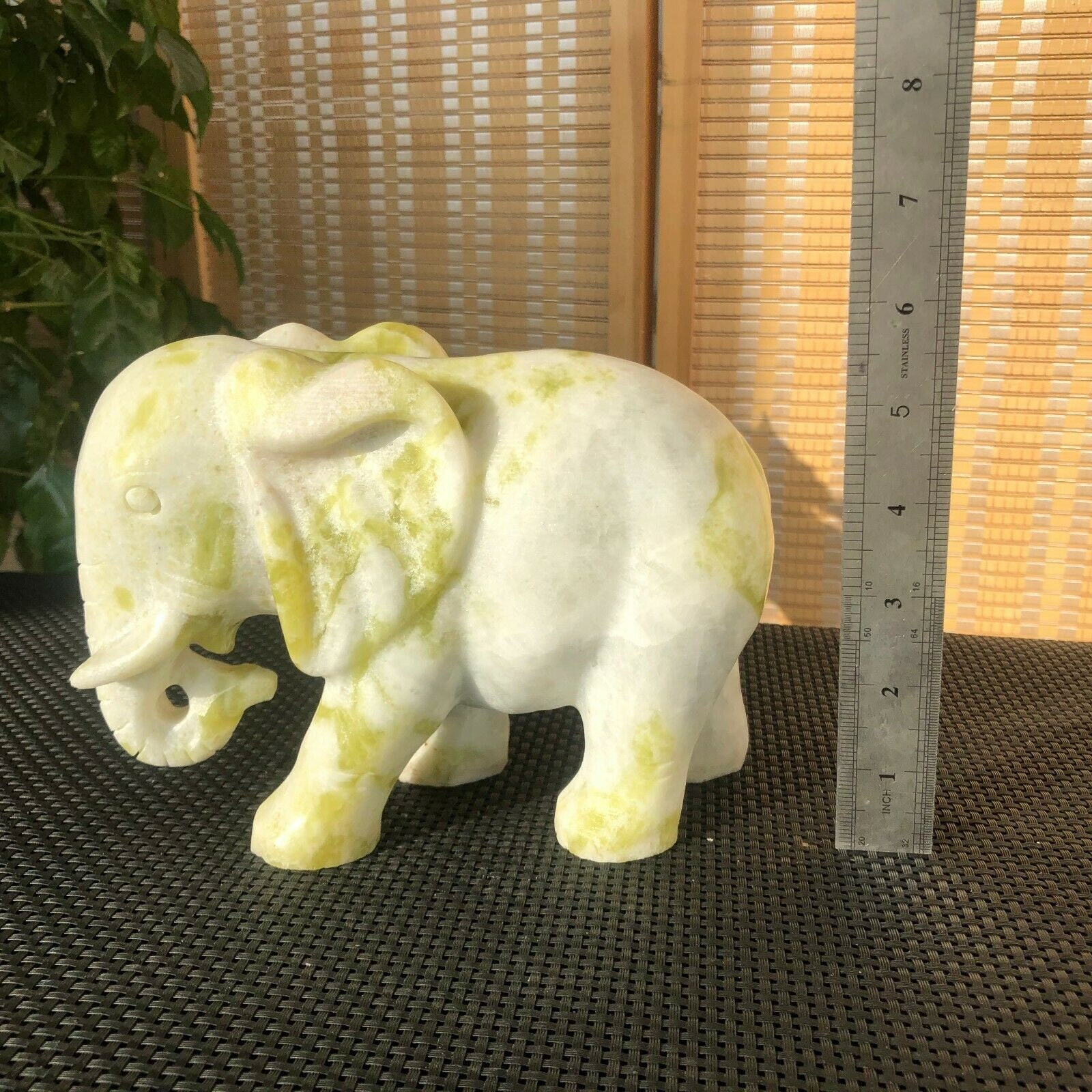 6.97LB Natural Green Jade Elephant Hand Carved Statue Etsy UK