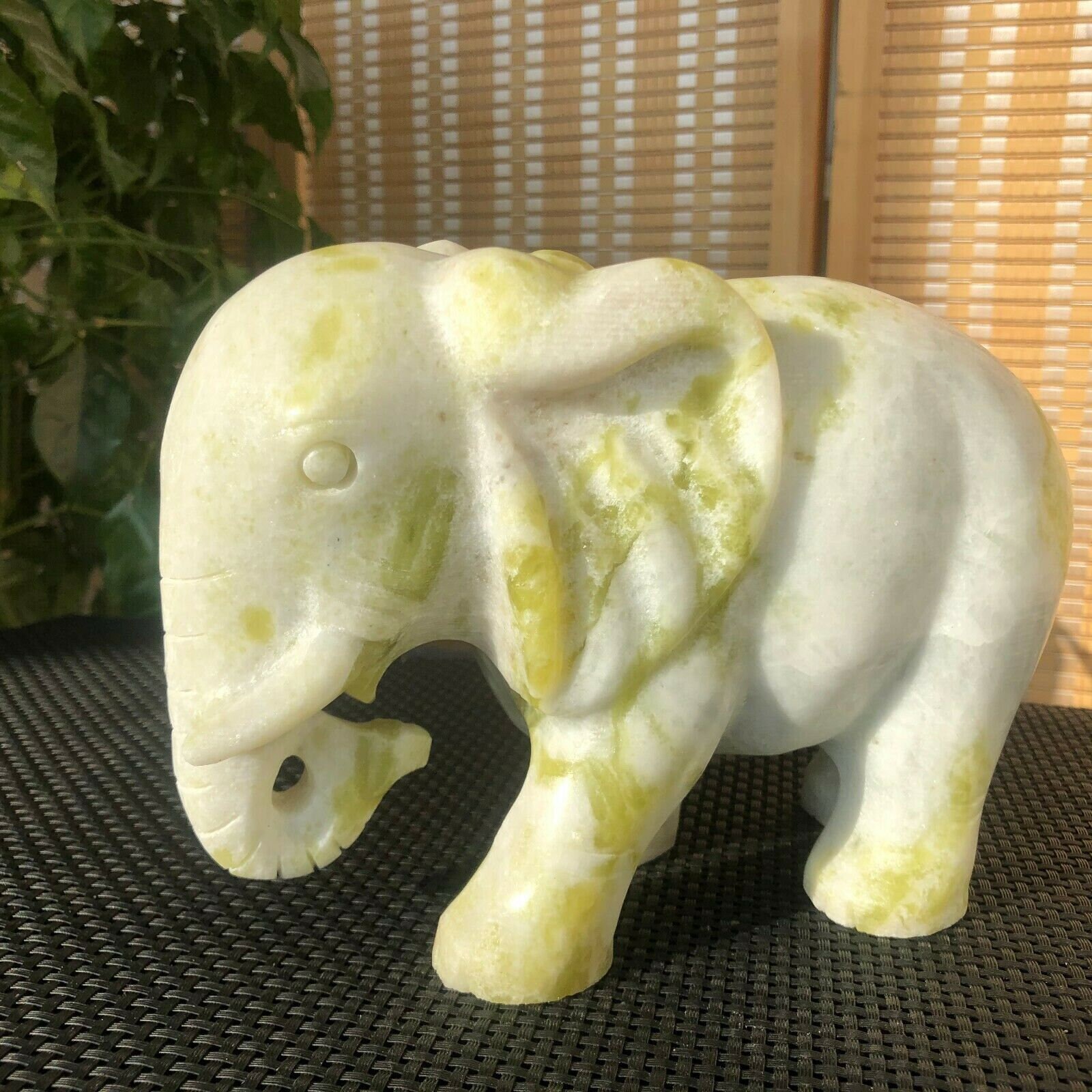 6.97LB Natural Green Jade Elephant Hand Carved Statue Etsy UK