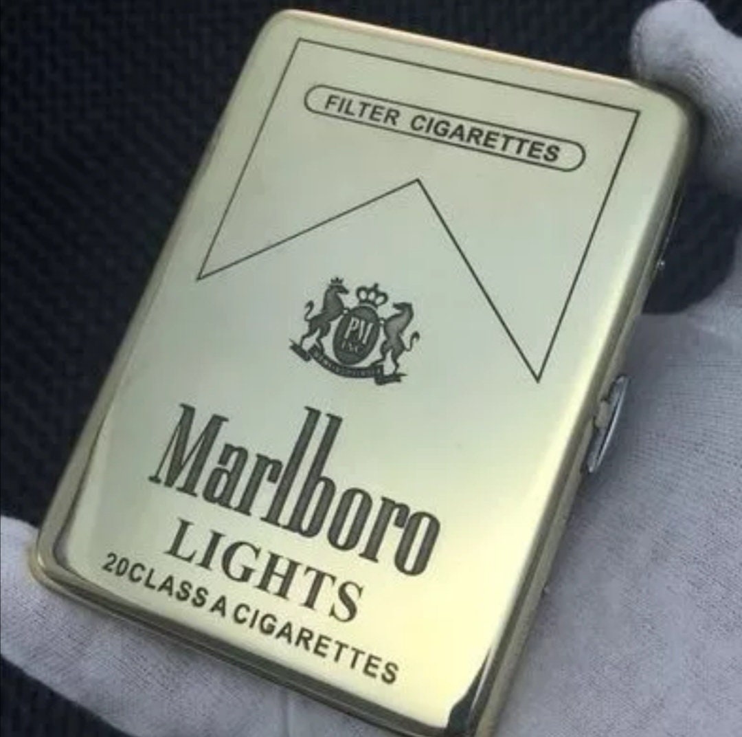 Stunning 24K Gold Plated Marlboro Cigarette Tobacco Case Money Etsy