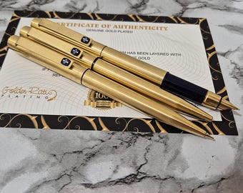 24k Gold Plated Shiny Cross Century Ball Point Writing Pen